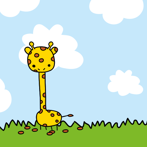 Geboortekaartje met giraffe
