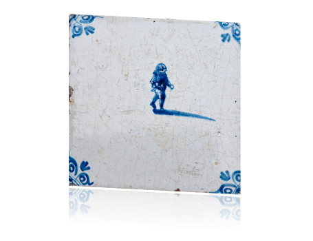 Delfts blauw tegeltje leeg